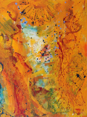 Springtime, Triptychon, 120 × 240 cm