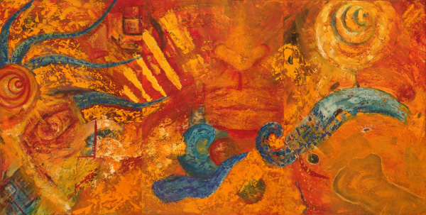 Ohne Titel – 2003, Triptychon, je 150 × 150 cm
